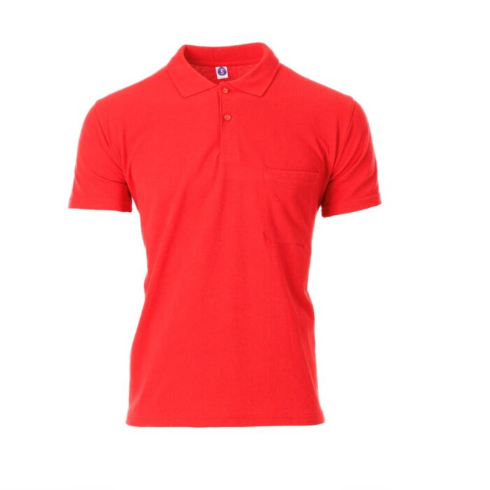 Polo Yaka Tişört Düz - Kırmızı