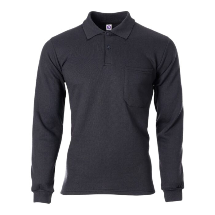 Polo Yaka Sweatshirt - Siyah